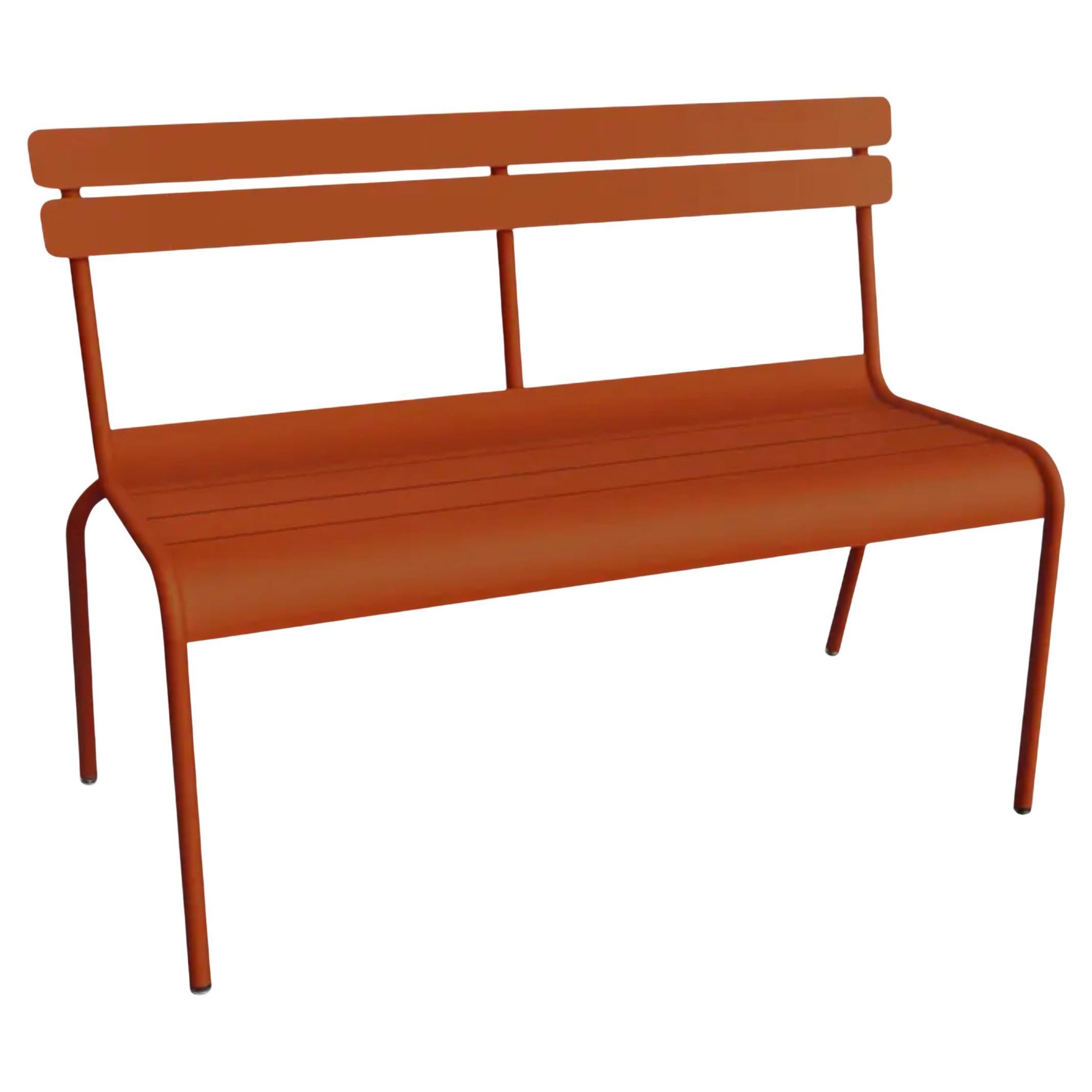 Fermob - Luxembourg 2/3-Seater Bench with Backrest -  Candied Orange