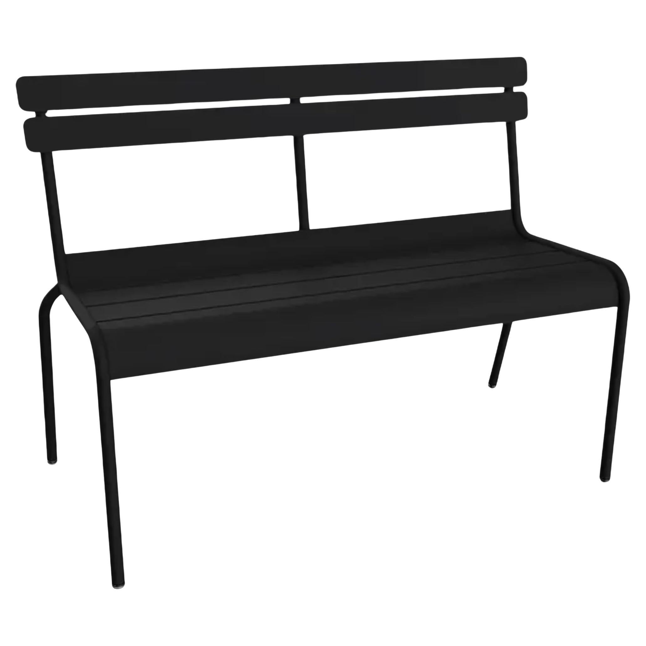 Fermob - Luxembourg 2/3-Seater Bench with Backrest - Liquorice