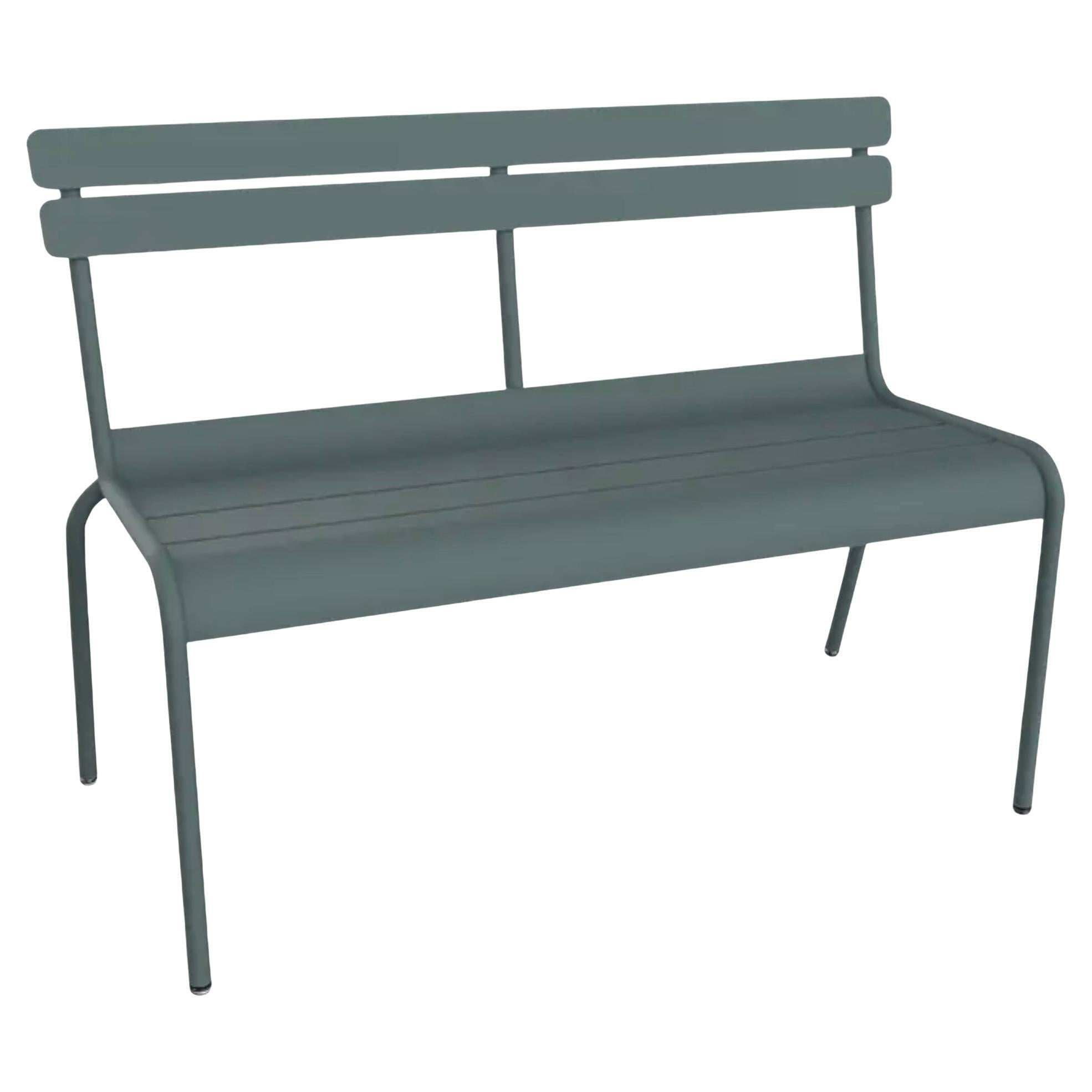 Fermob - Luxembourg 2/3-Seater Bench with Backrest - Storm Grey For Sale