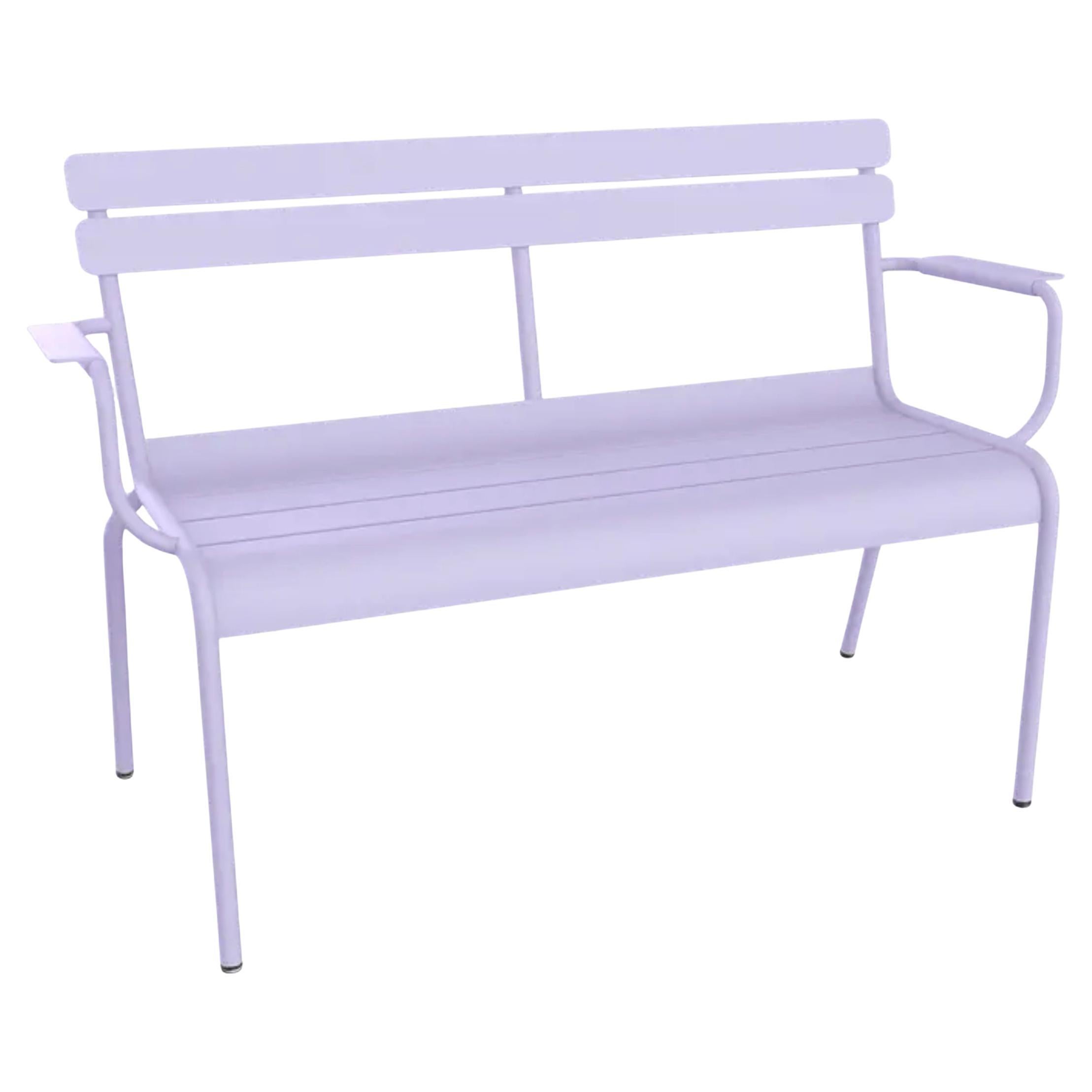 Fermob - Luxembourg 2-Seater Garden Bench with Armrests - Marshmallow