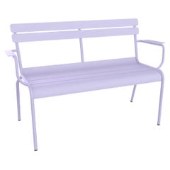 Fermob - Luxembourg 2-Seater Garden Bench with Armrests -   Marshmallow