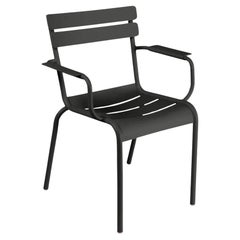 Fermob - Fauteuil Luxembourg (Chaise avec accoudoirs) - Liquorice