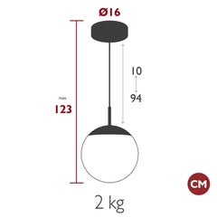 Fermob - MOOON! Pendant Light Ø25 cm (9.8 in) - Anthracite