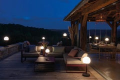 Fermob - MOOON! Table Lamp H.41 cm (16.1 in) - Acapulco Blue - Set of 6 lamps