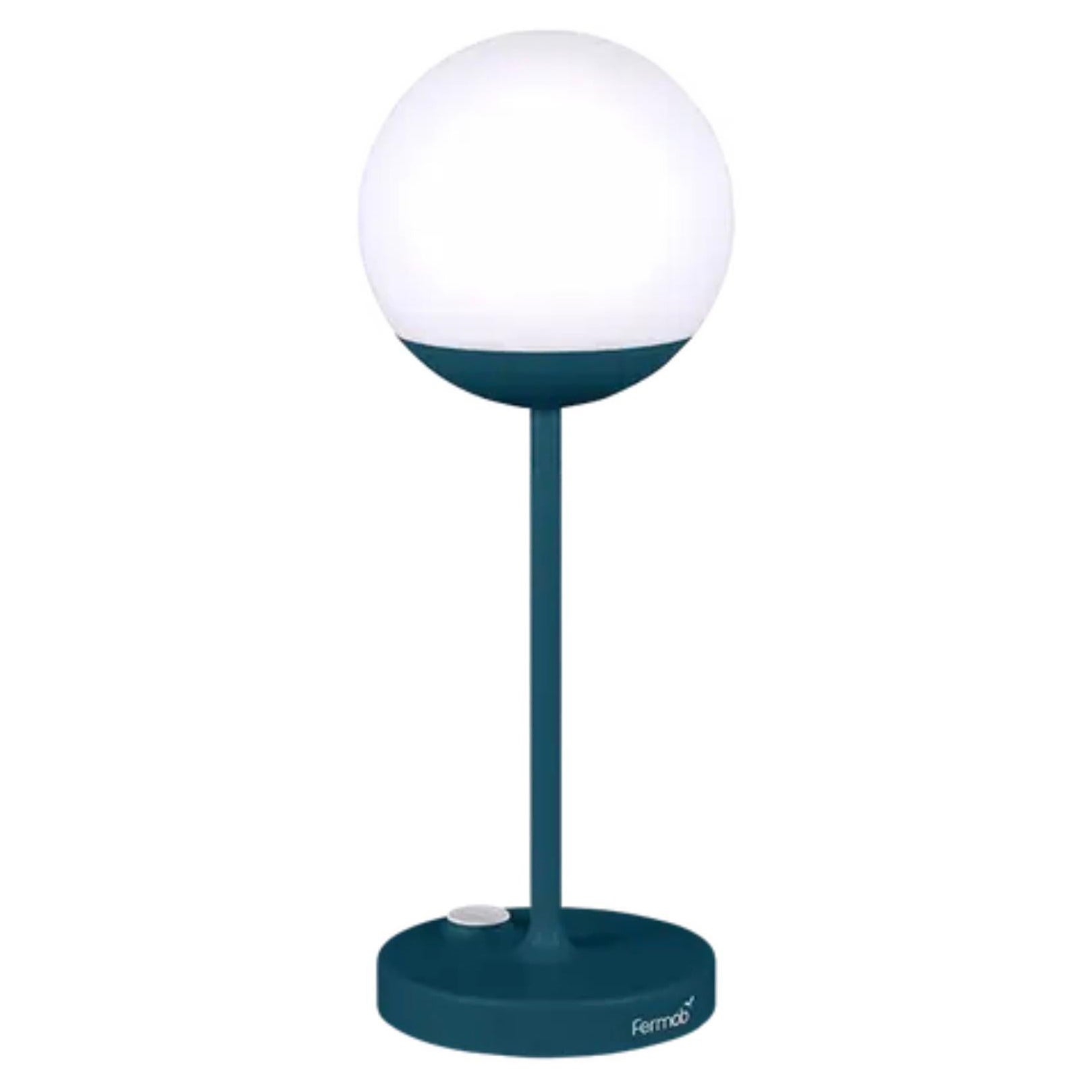 Fermob - MOOON ! Lampe à poser H.41 cm - Bleu Acapulco - Lot de 6 lampes