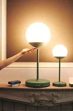 Fermob - MOOON! Table Lamp H.63 cm (24.8 in) - Acapulco Blue