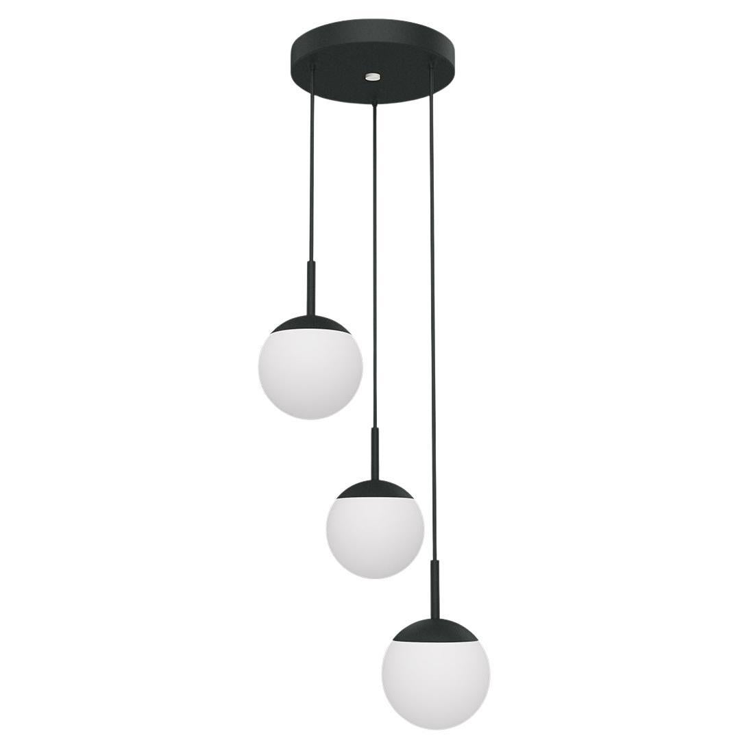 Fermob – MOOON! Triple Pendant Light Ø15 cm (5.9 in) - Anthracite in vendita