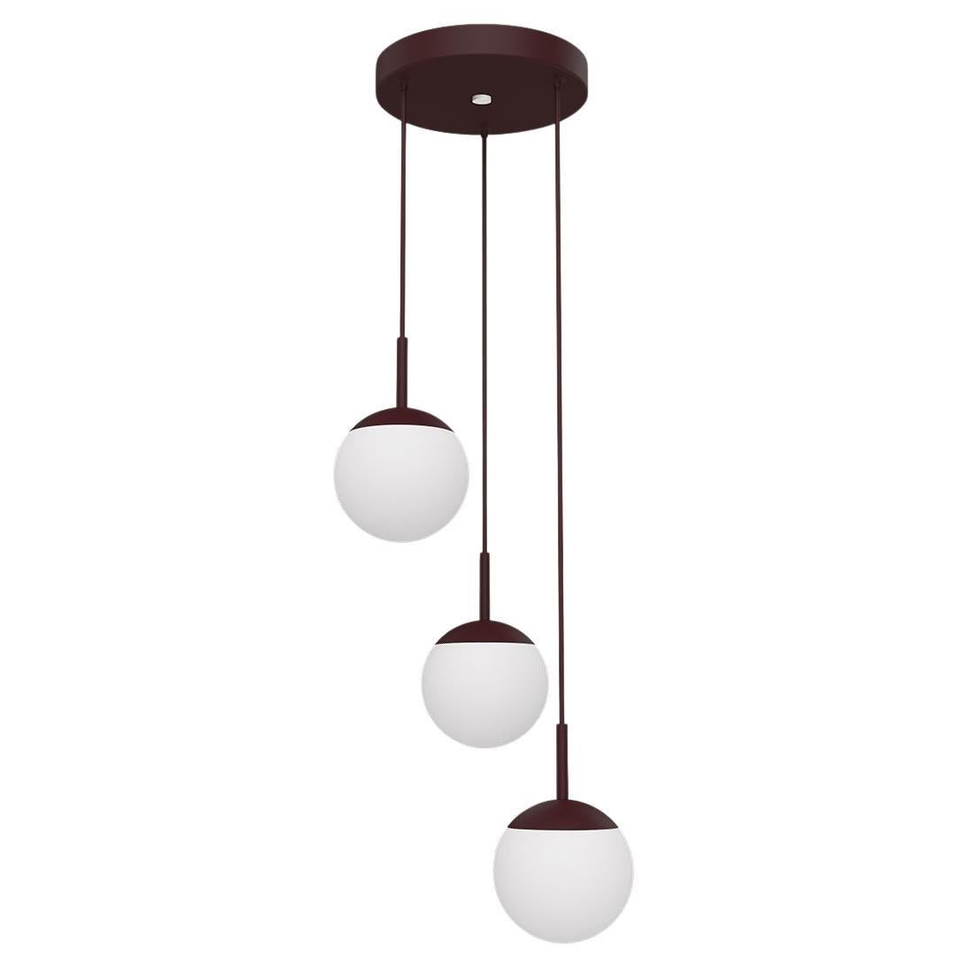Fermob - MOOON! Dreifach-Pendelleuchte Ø15 cm (5.9 in) - Black Cherry