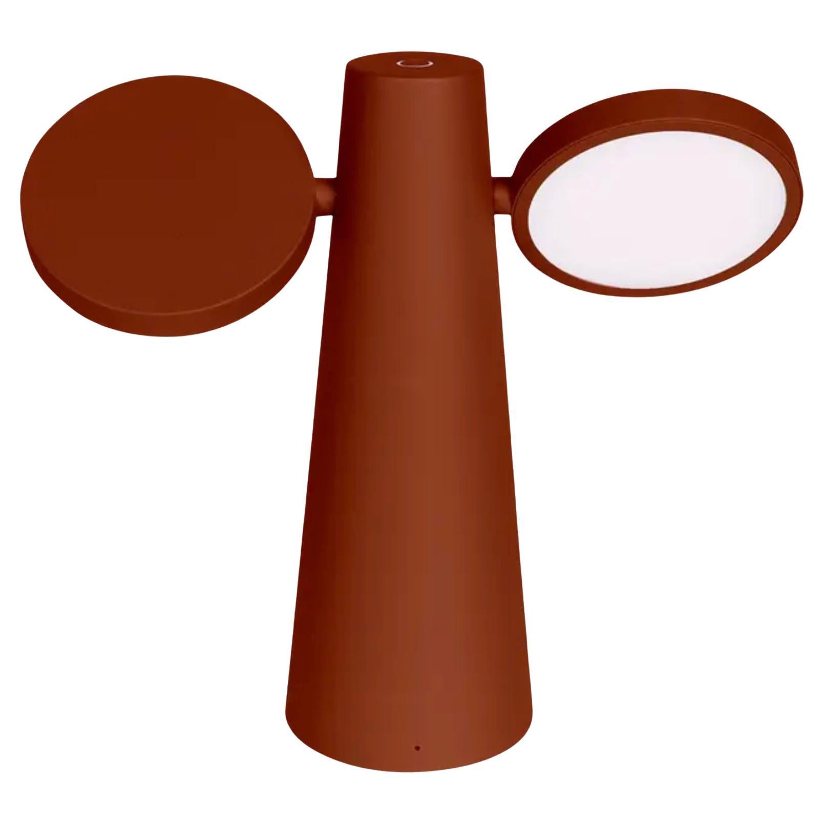 Fermob - OTO Table Lamp H.27 cm (10.6 in) - Red Ochre  - Set of 3 lamps For Sale