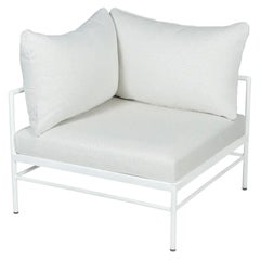 Fermob - Fauteuil d
angle RIVAGE - Blanc coton - Coussins perlés