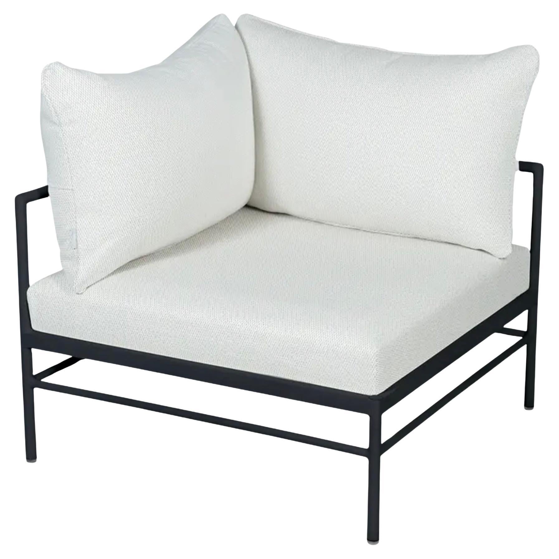 Fermob - RIVAGE Fauteuil d
angle - Réglisse - Coussins perlés