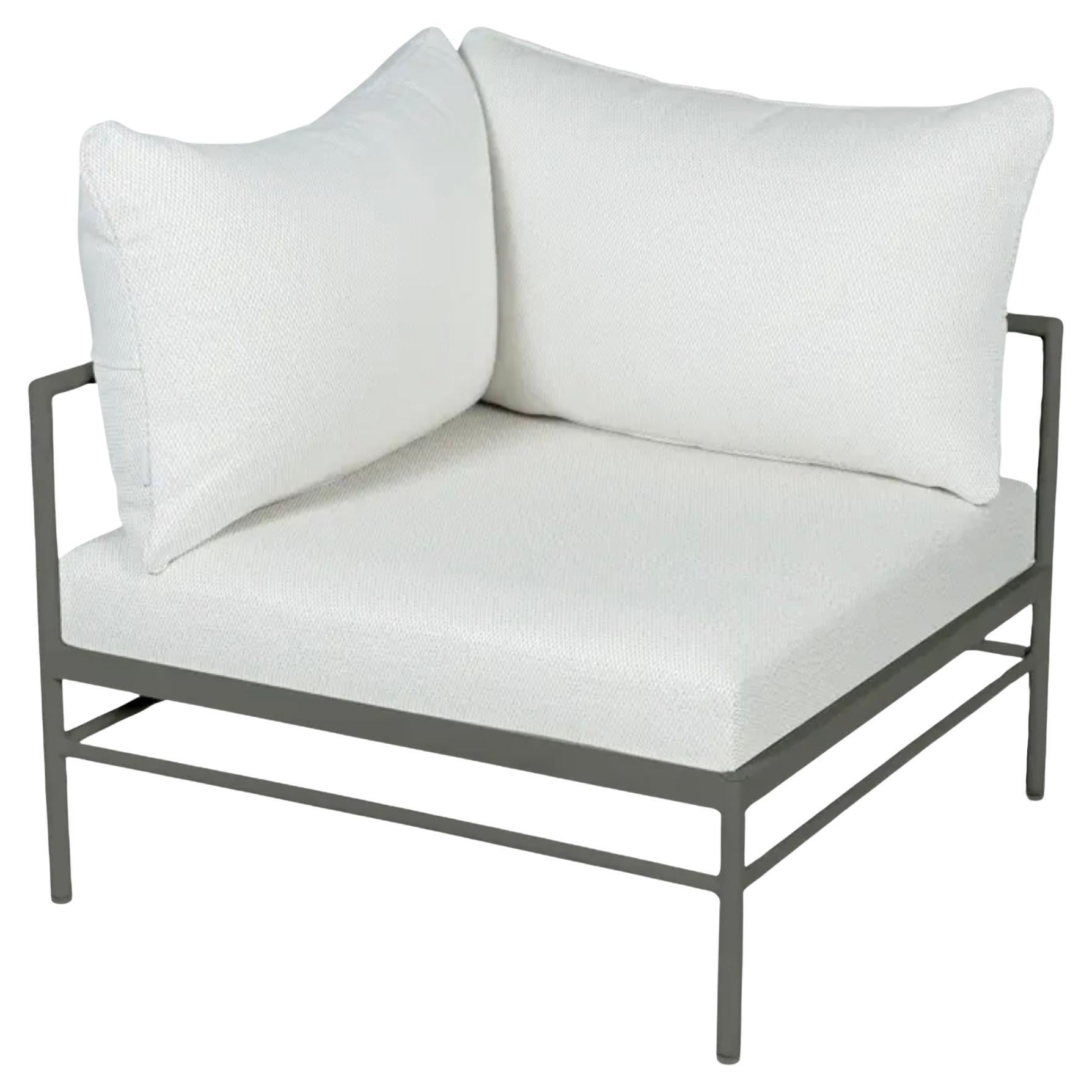 Fermob - RIVAGE Fauteuil d
angle - Romarin - Coussins en perle