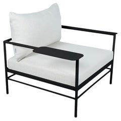 Fermob - Fauteuil bas RIVAGE - Anthracite - Coussins en perle