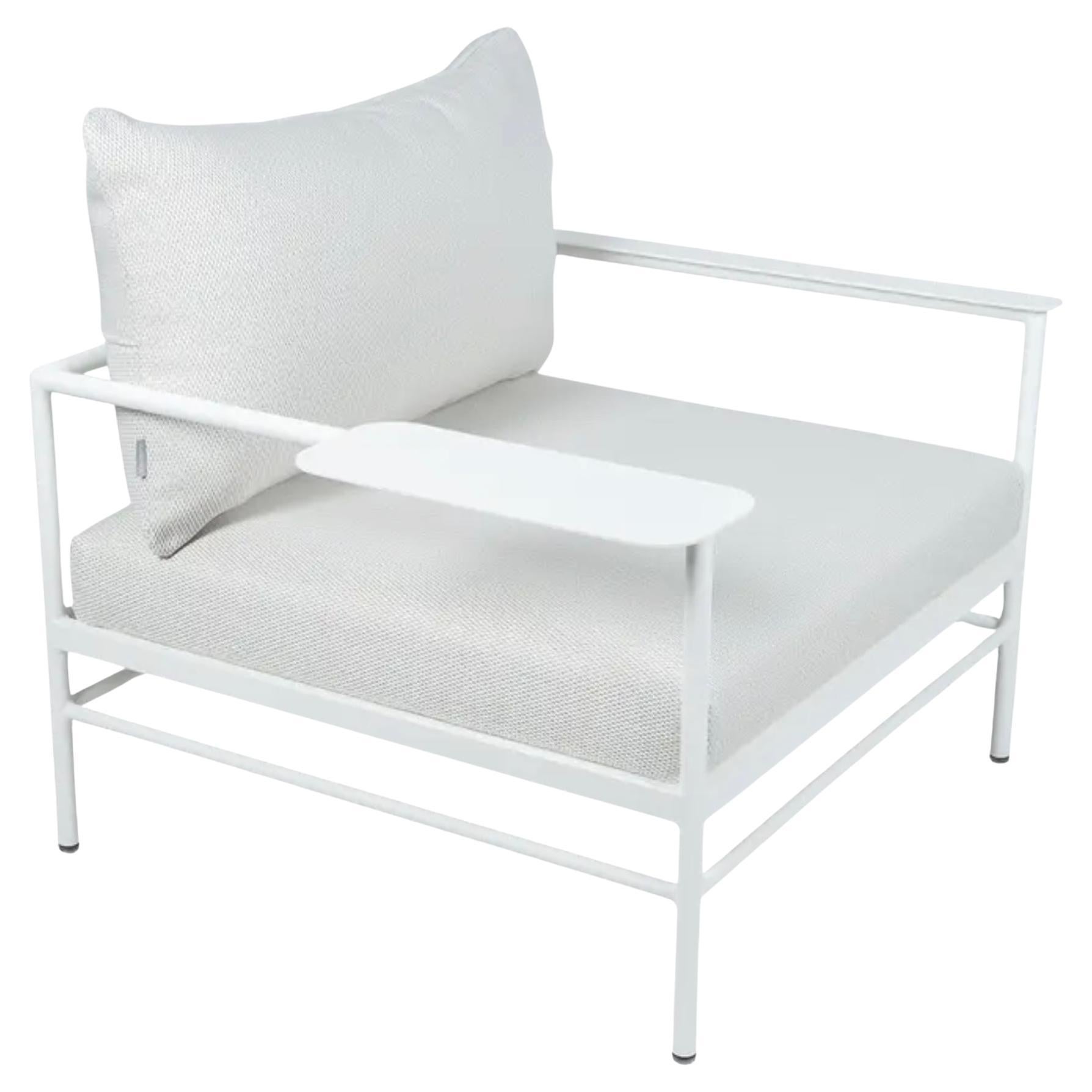 Fermob - Fauteuil bas RIVAGE - Coton blanc - Coussins en perle