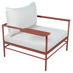 Fermob – RIVAGE Low Armchair - Red Ochre - Pearl cushions
