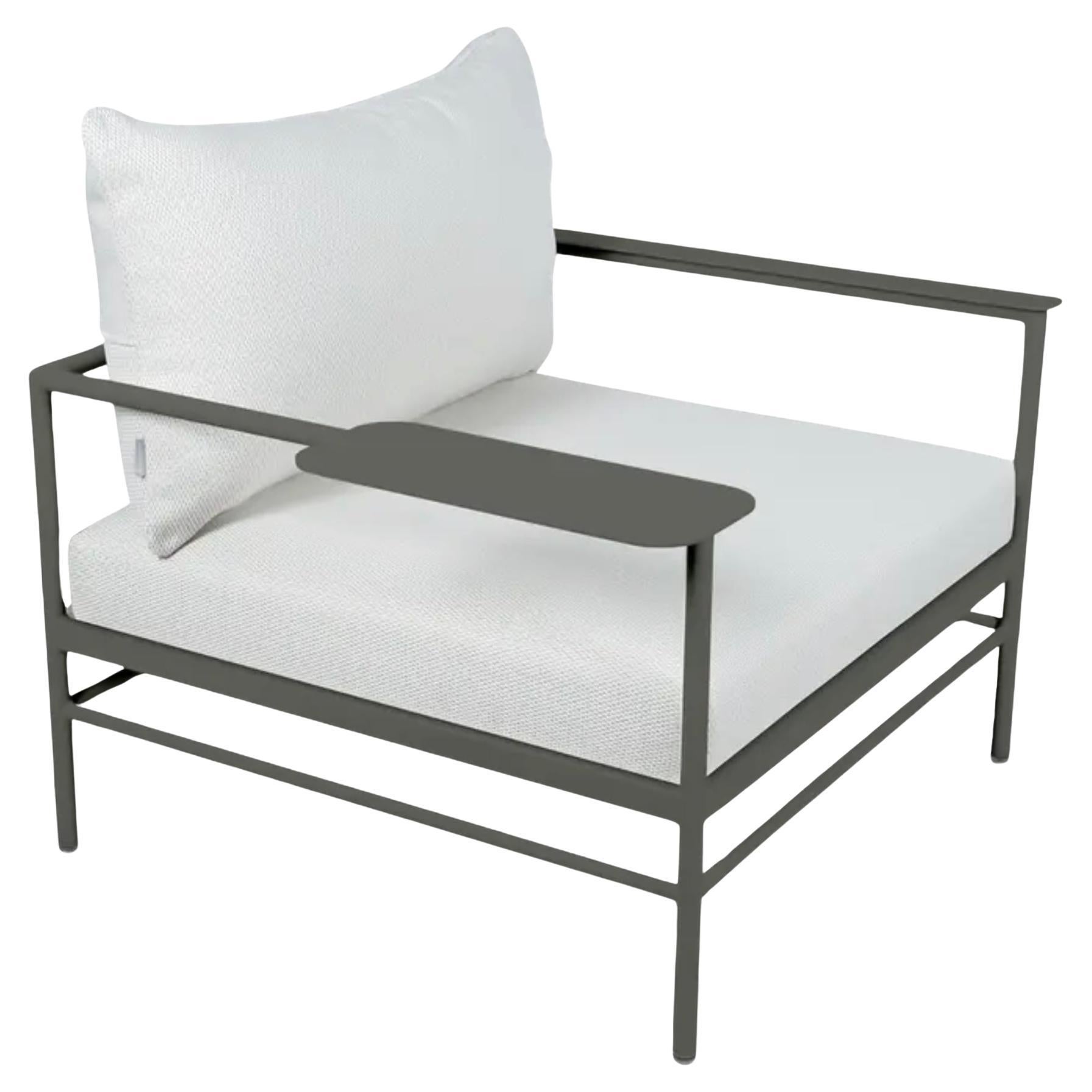 Fermob - Fauteuil bas RIVAGE - Romarin - Coussins en perle