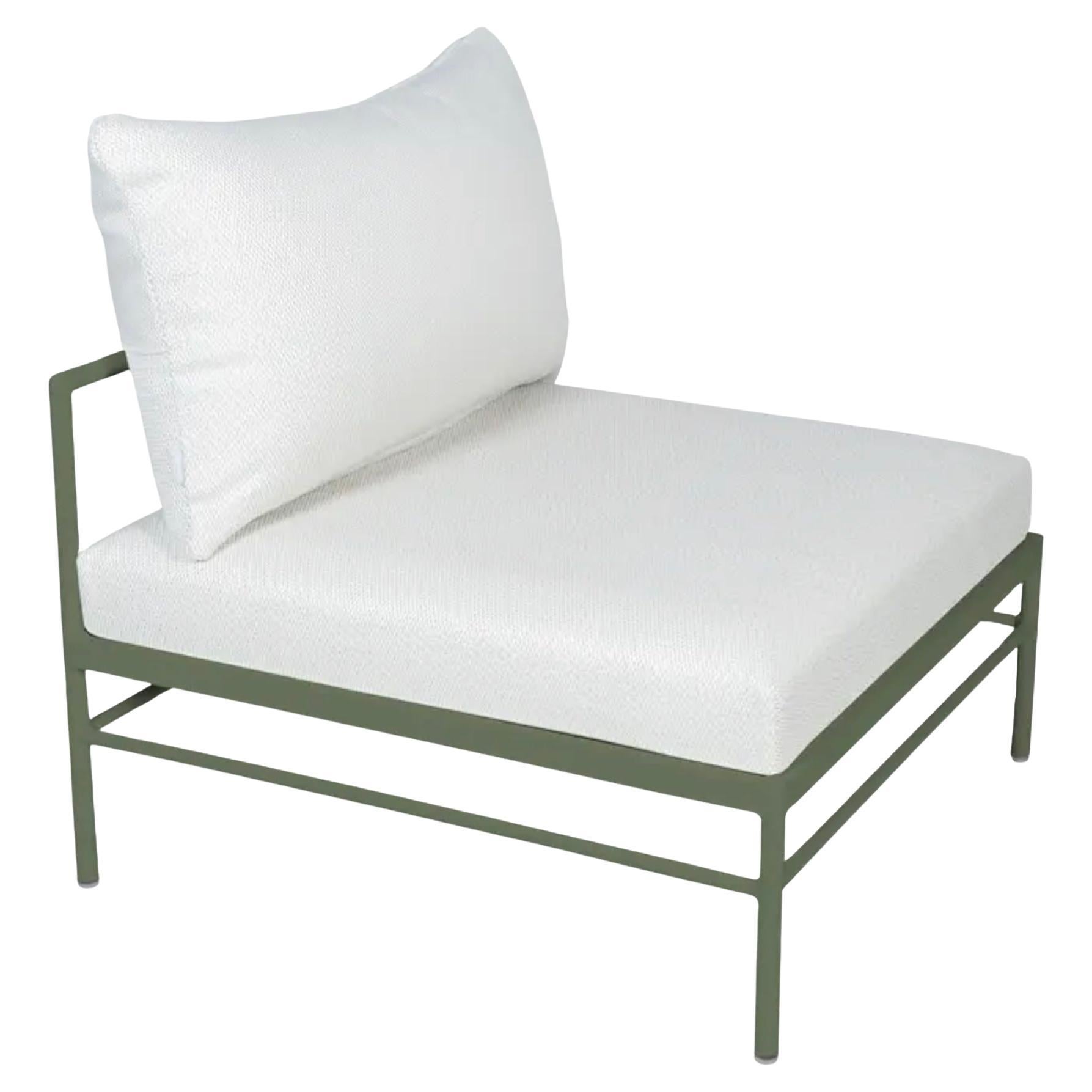 Fermob - RIVAGE Chaise basse sans accoudoirs - Cactus - Coussins en perles