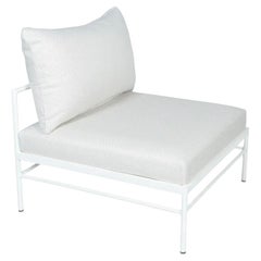 Fermob - RIVAGE Chaise basse sans accoudoirs - Blanc coton - Coussins perlés