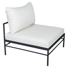 Fermob - RIVAGE Chaise basse sans accoudoirs - Réglisse - Coussins en perles
