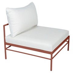 Fermob – RIVAGE Low Chair without Armrests - Red Ochre - Pearl cushions