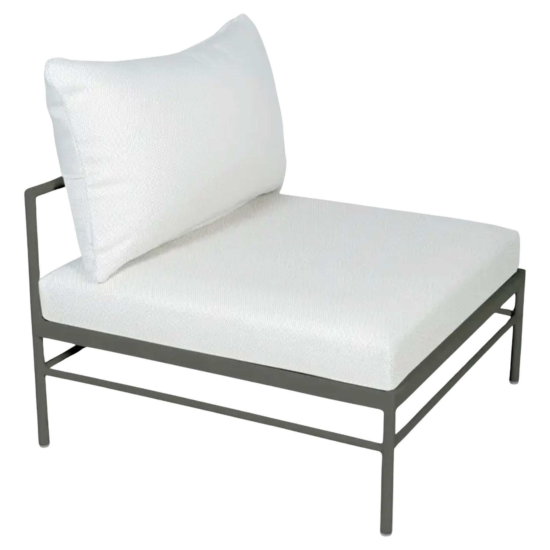 Fermob - RIVAGE Chaise basse sans accoudoirs - Romarin - Coussins en perles