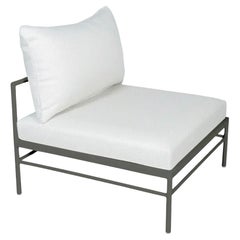 Fermob - RIVAGE Chaise basse sans accoudoirs - Romarin - Coussins en perles