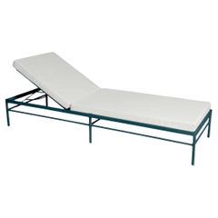 Fermob – RIVAGE Sunlounger - Acapulco Blue - Pearl cushions
