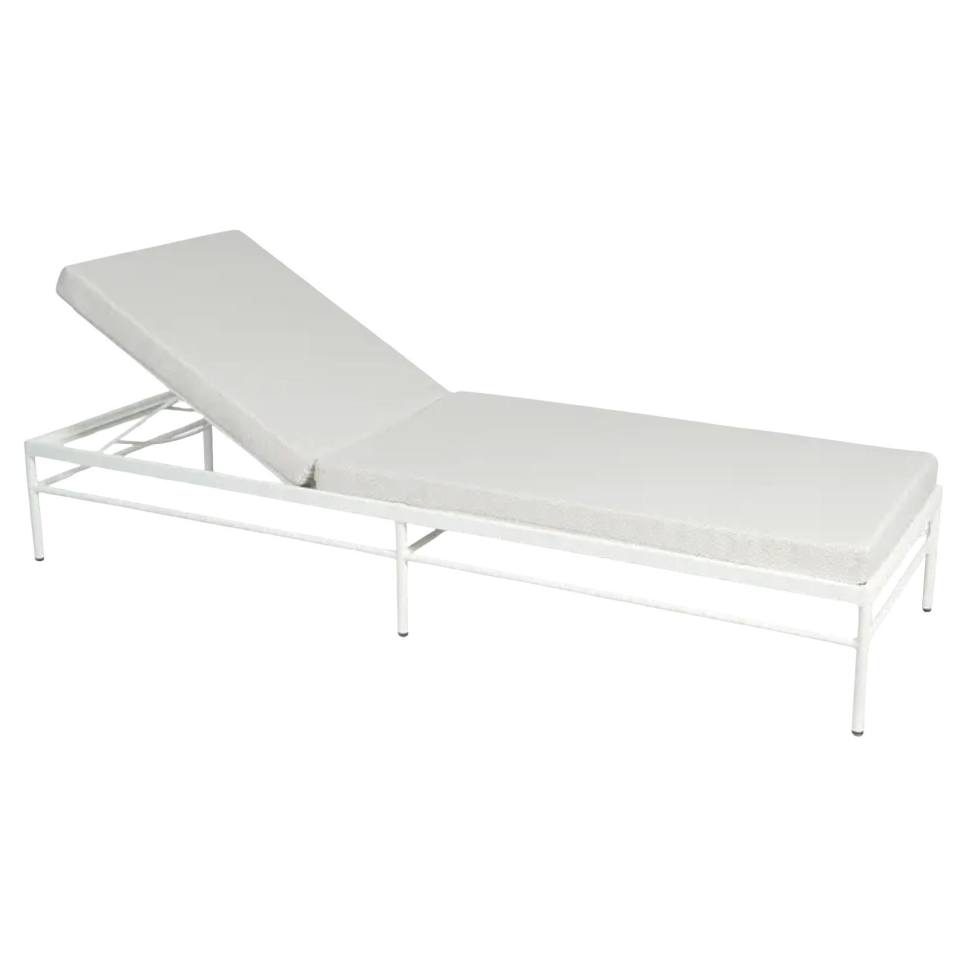 Fermob – RIVAGE Sunlounger - Cotton white - Pearl cushions in vendita