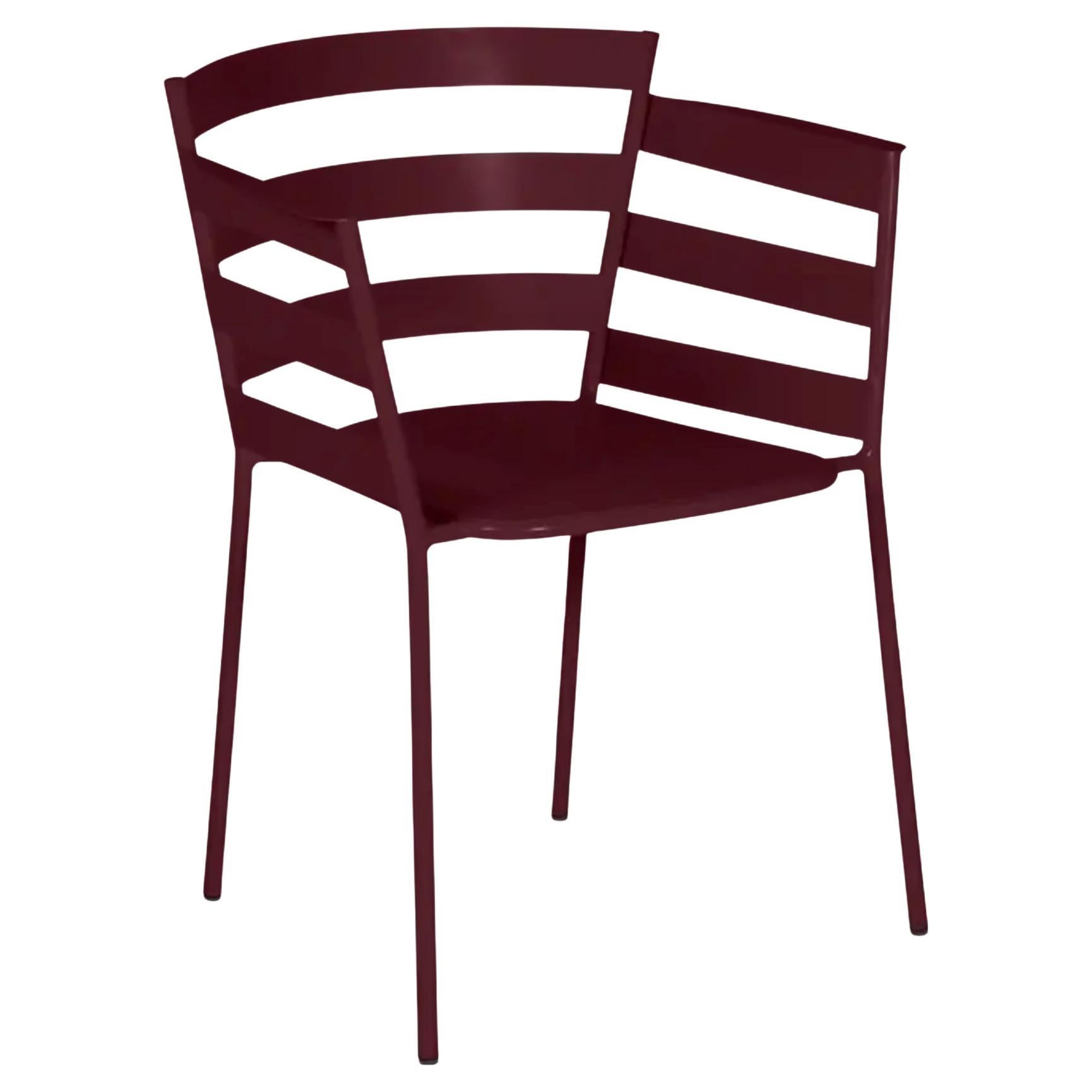 Fermob - Rythmic Armchair (Chair with arms) - Black Cherry