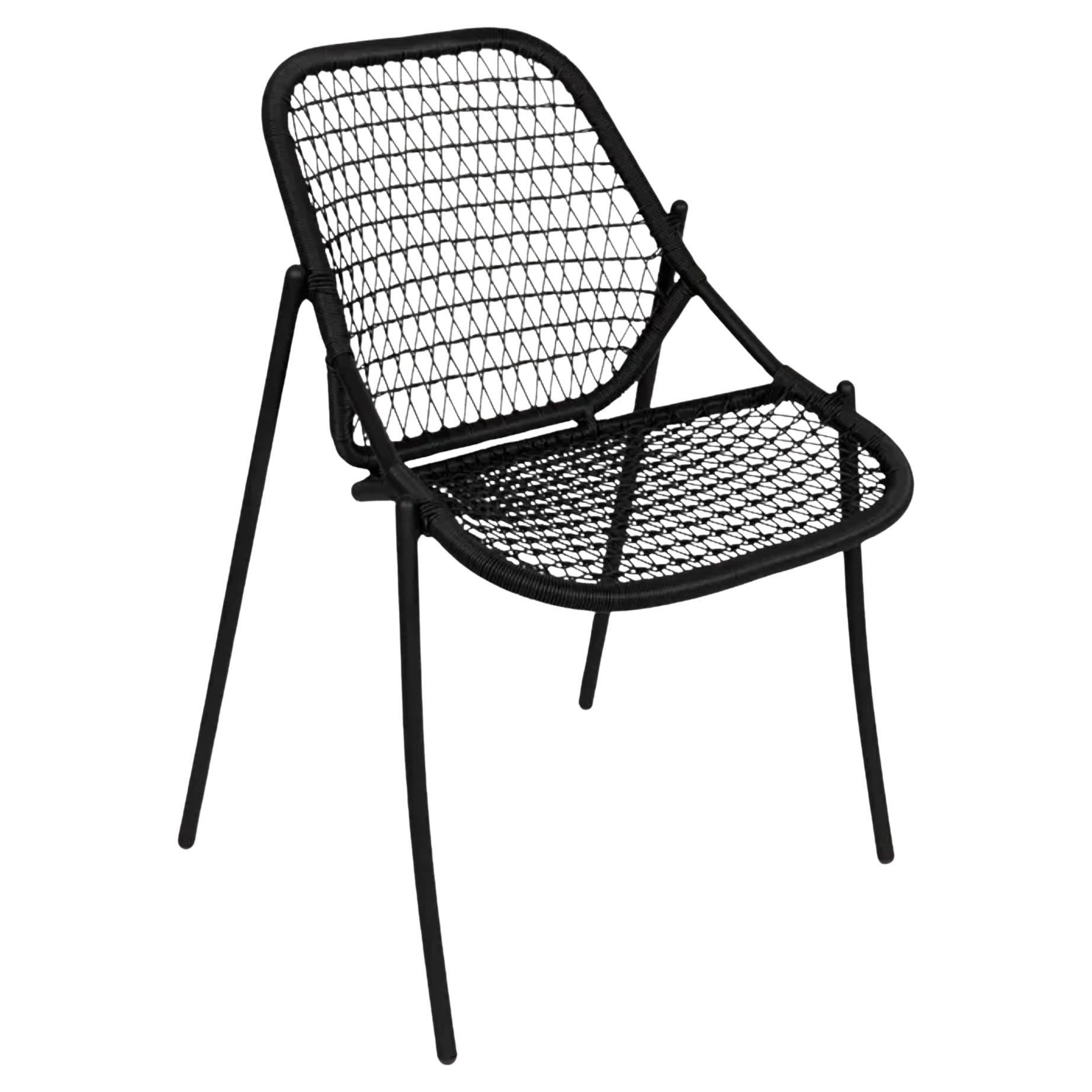 Fermob - Chaise empilable Sixties - Liquorice - Lot de 2 chaises