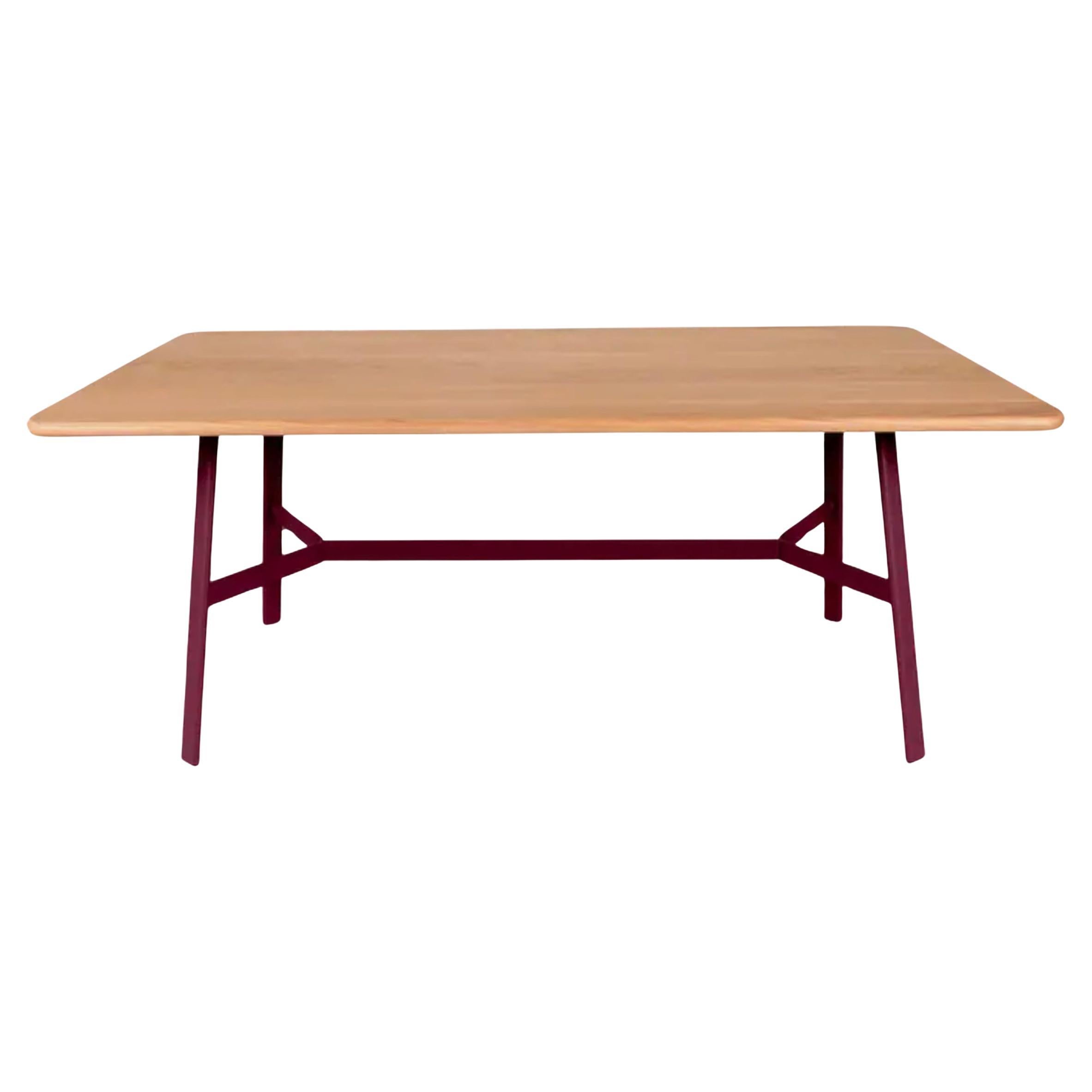 Fermob – SO’O Oak Table 180x90 cm W 70.9 × D 35.4 inch - Black Cherry