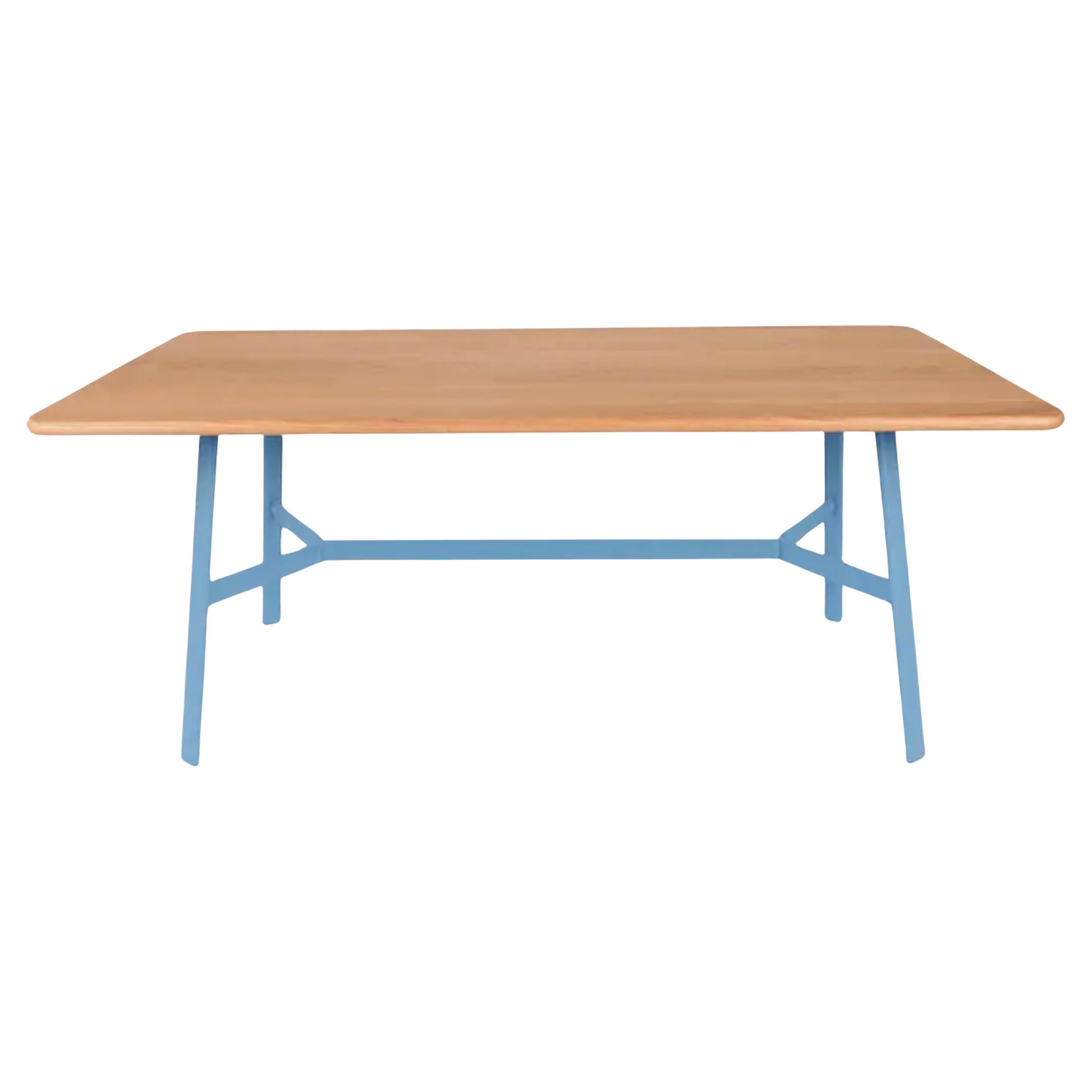 Fermob – SO’O Oak Table 180x90 cm W 70.9 × D 35.4 inch -  Maya Blue