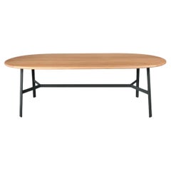 Fermob – SO’O Oval Oak Table 220 × 95 cm - W 86.6 × D 37.4 inch - Anthracite