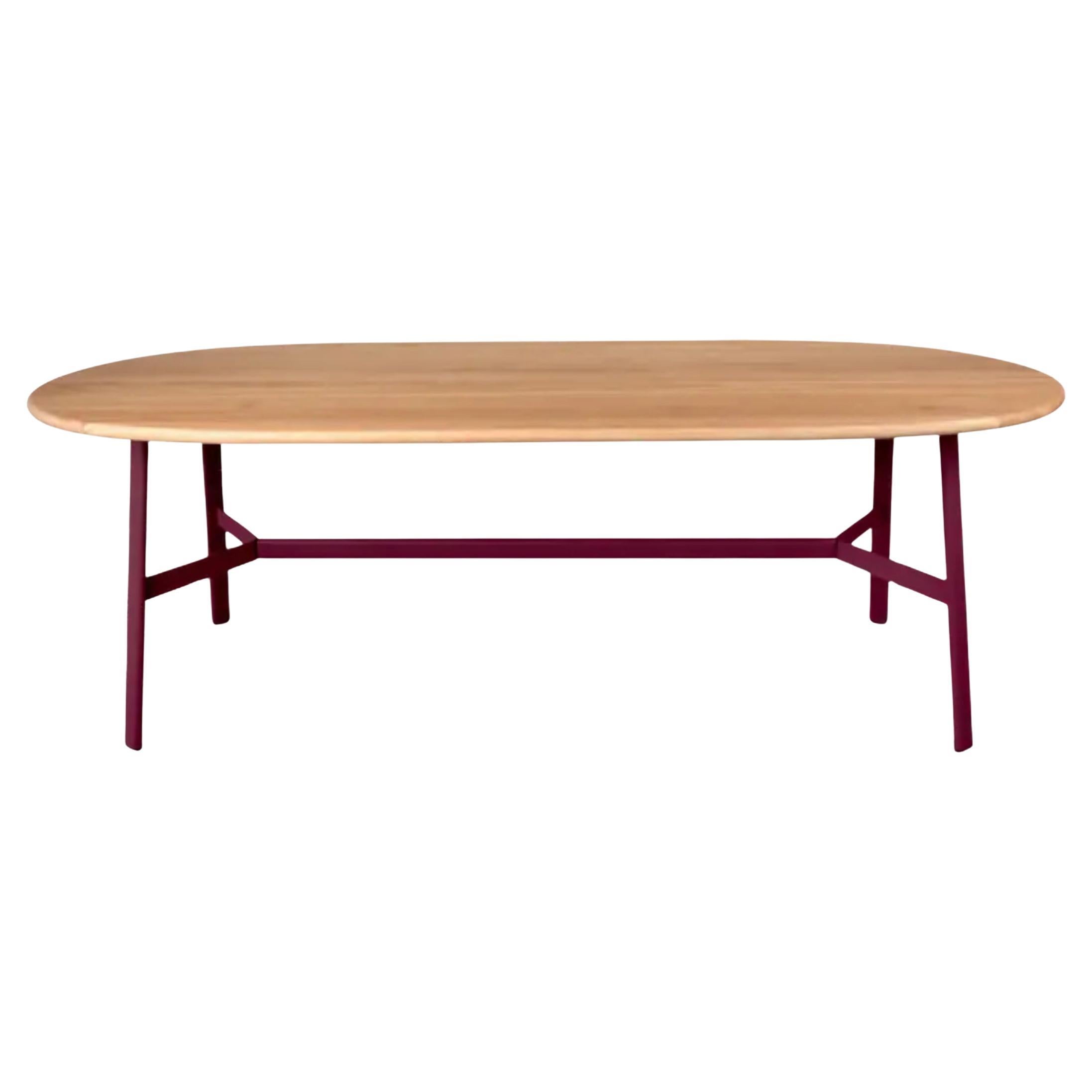 Fermob - SO
Oval Eiche Tisch 220 × 95 cm - B 86.6 × T 37.4 inch - Schwarz Kirsche