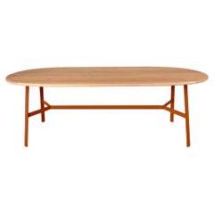 Fermob - SO'O Oval Oak Table 220 × 95 cm - W 86.6 × D 37.4 inch - Candied Orange