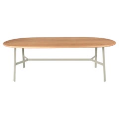 Fermob – SO’O Oval Oak Table 220 × 95 cm - W 86.6 × D 37.4 inch - Clay Grey