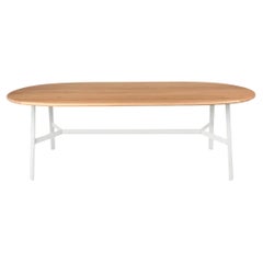 Fermob – SO’O Oval Oak Table 220 × 95 cm - W 86.6 × D 37.4 inch - Cotton White