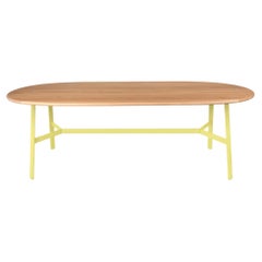 Fermob - SO'O Oval Oak Table 220 × 95 cm - W 86.6 × D 37.4 inch - Frosted Lemon