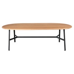 Fermob – SO’O Oval Oak Table 220 × 95 cm - W 86.6 × D 37.4 inch - Liquorice