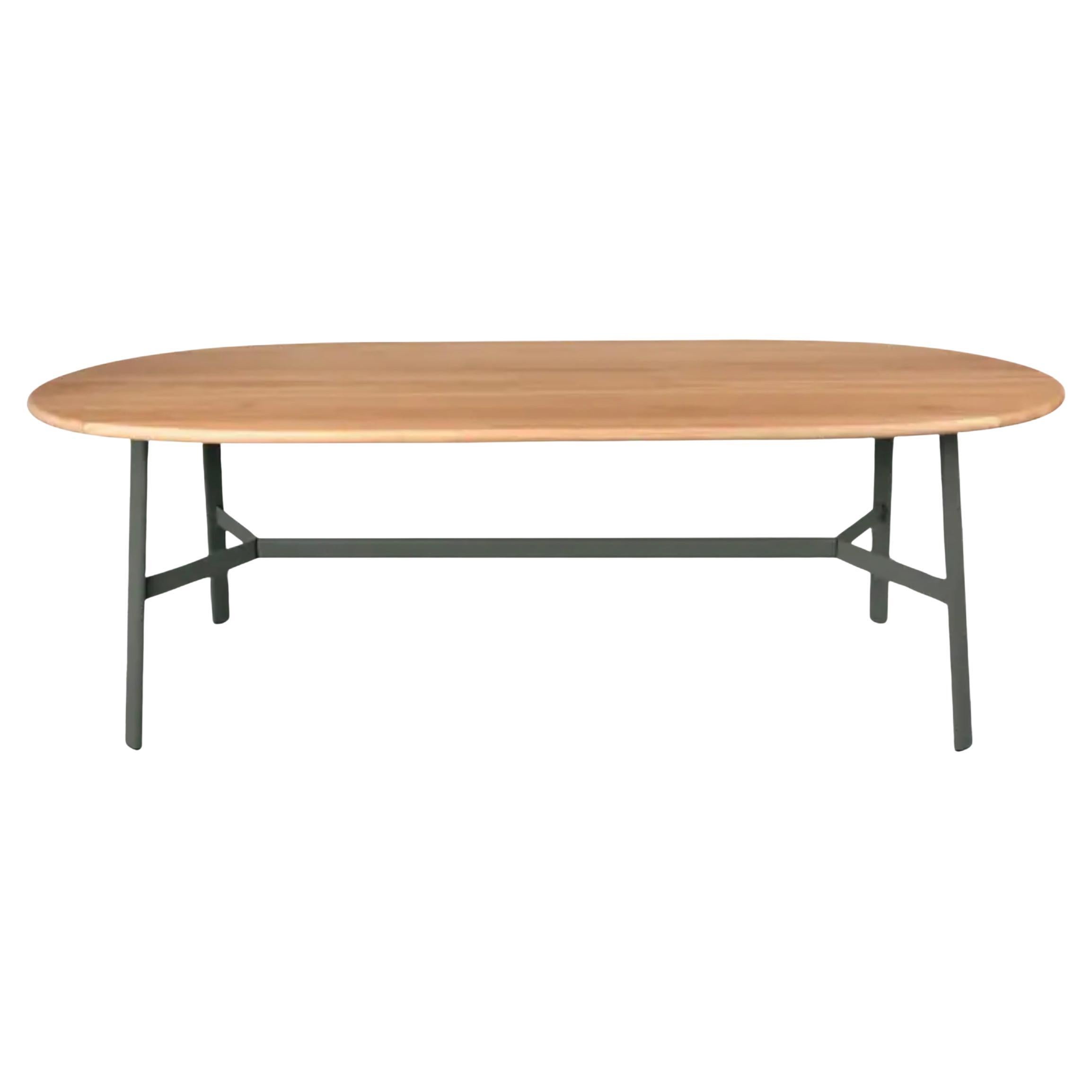 Fermob – SO’O Oval Oak Table 220 × 95 cm - W 86.6 × D 37.4 inch - Rosemary