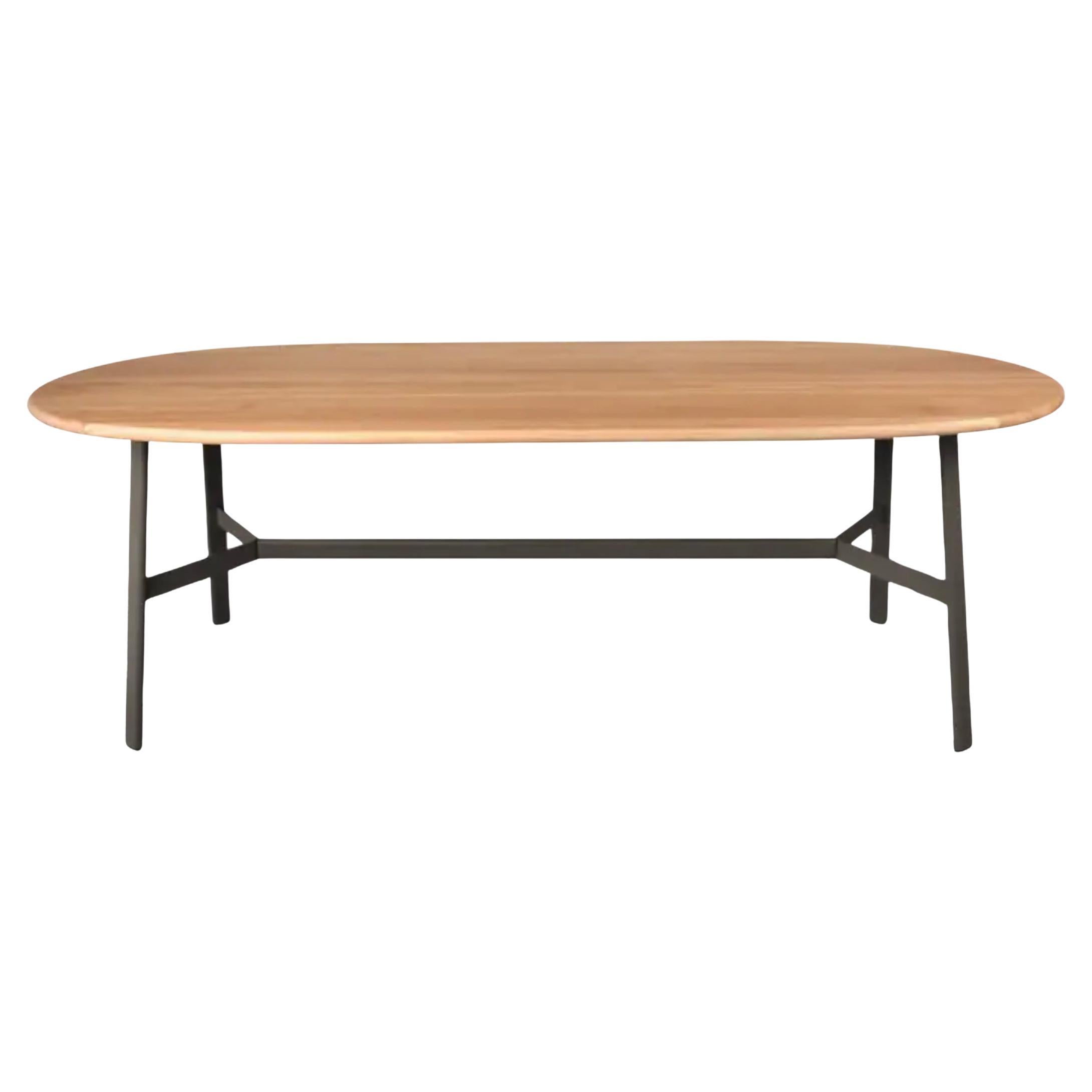 Fermob – SO’O Oval Oak Table 220 × 95 cm - W 86.6 × D 37.4 inch - Tonka