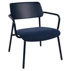 Fermob - STUDIE Loungesessel aus Stoff - Deep Blue Sprinkled Blue