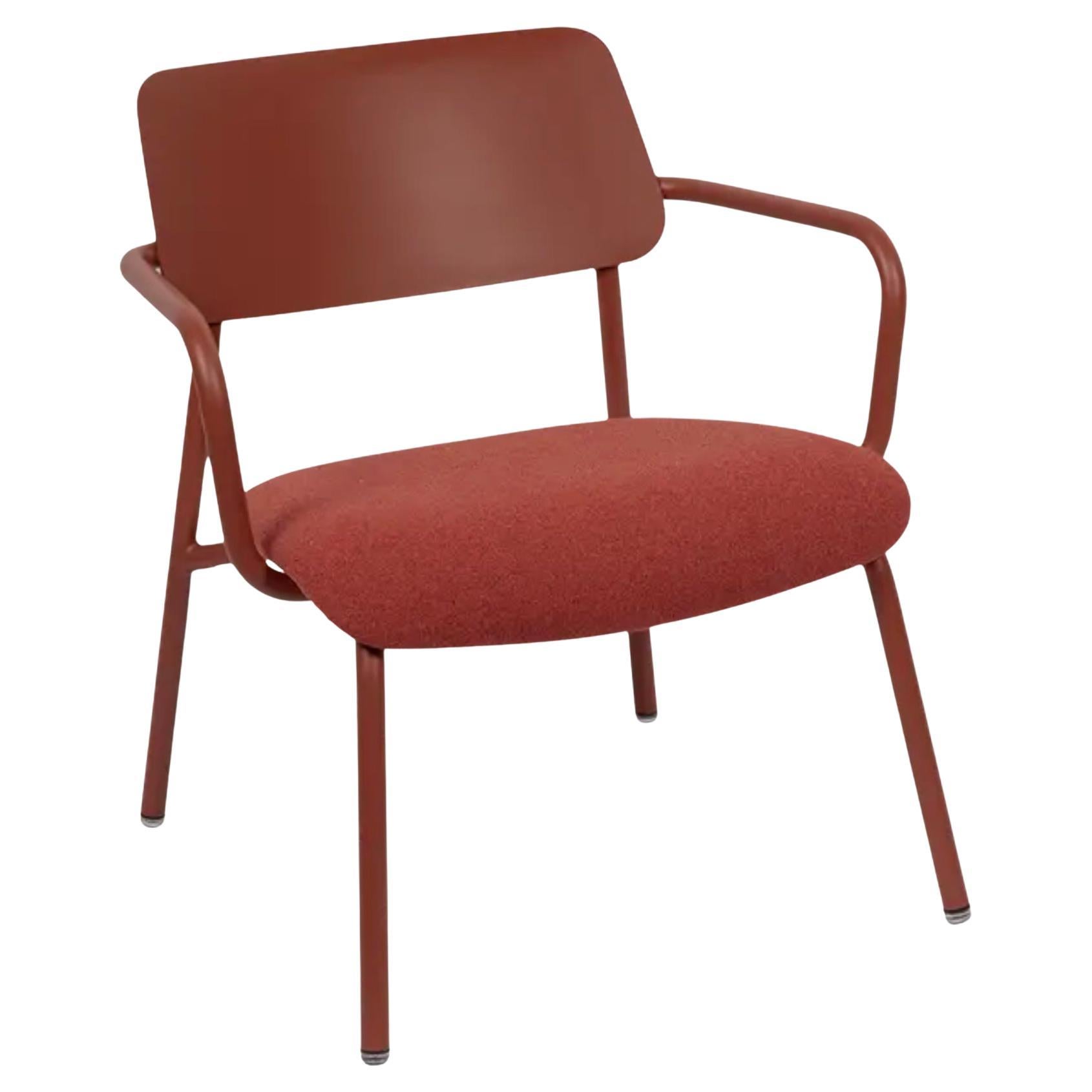 Fermob – STUDIE Fabric Lounge Armchair - Red Ochre - Sprinkled Ochre