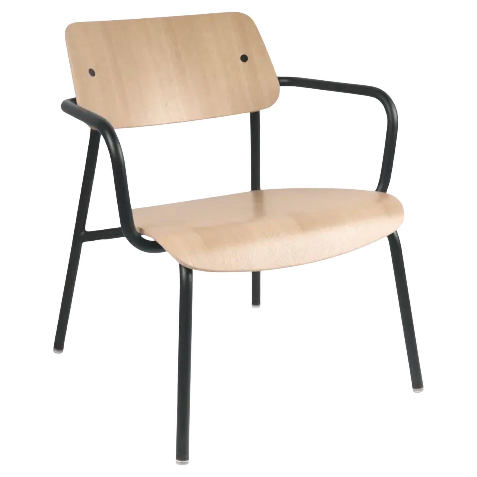 Fermob – STUDIE Oak Lounge Armchair - Anthracite in vendita