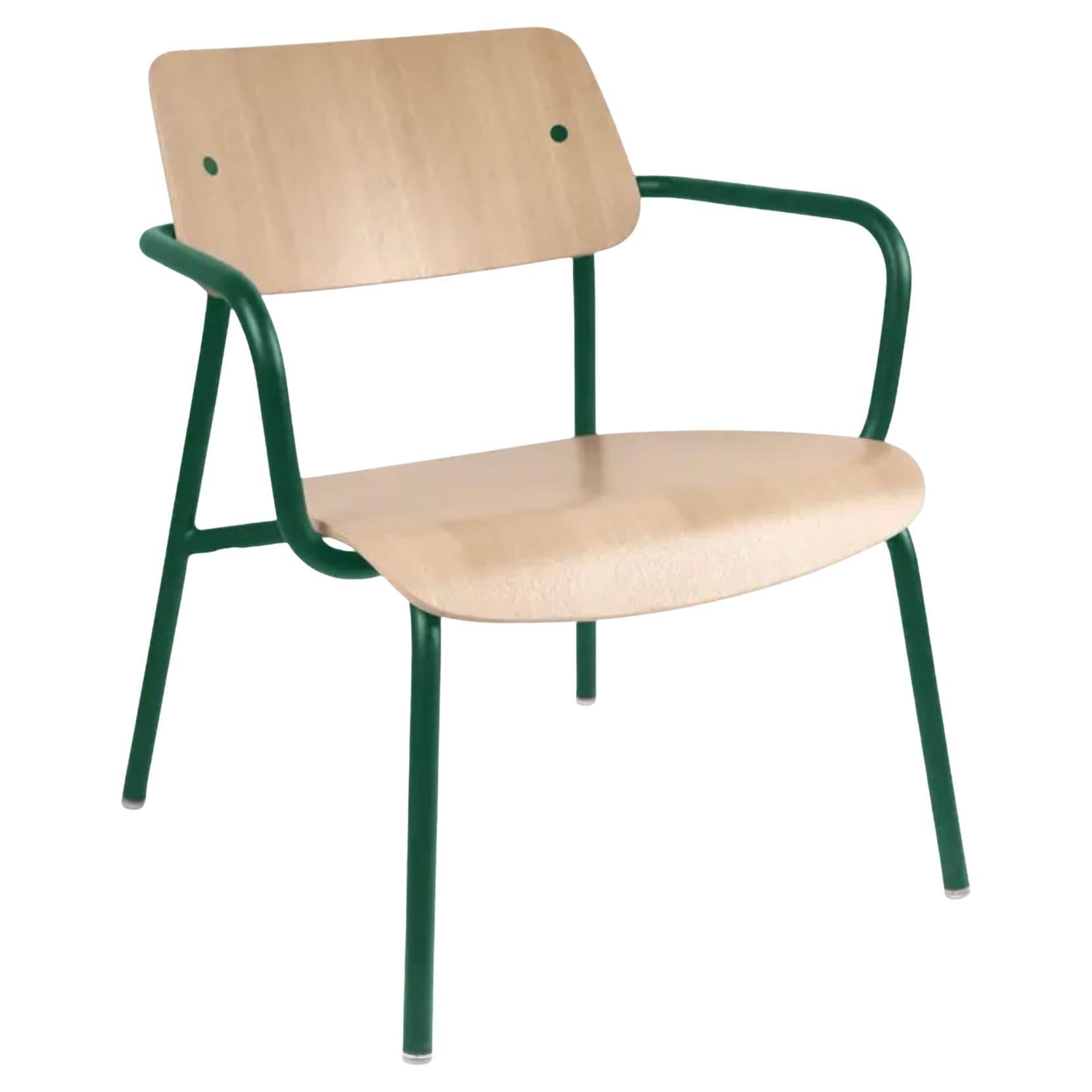 Fermob – STUDIE Oak Lounge Armchair - Cedar green in vendita