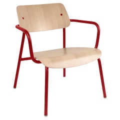 Fermob – STUDIE Oak Lounge Armchair - Chili