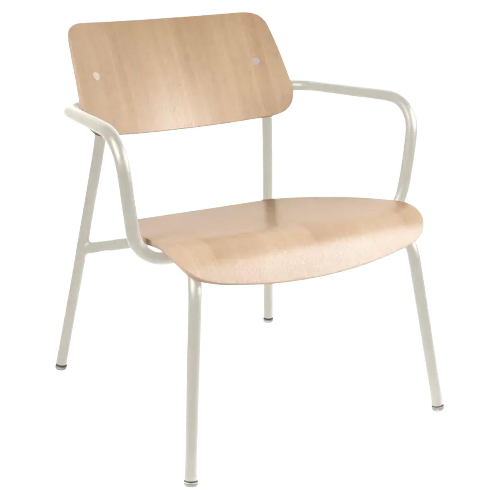 Fermob – STUDIE Oak Lounge Armchair - Clay Grey in vendita