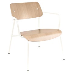 Fermob – STUDIE Oak Lounge Armchair - Cotton White