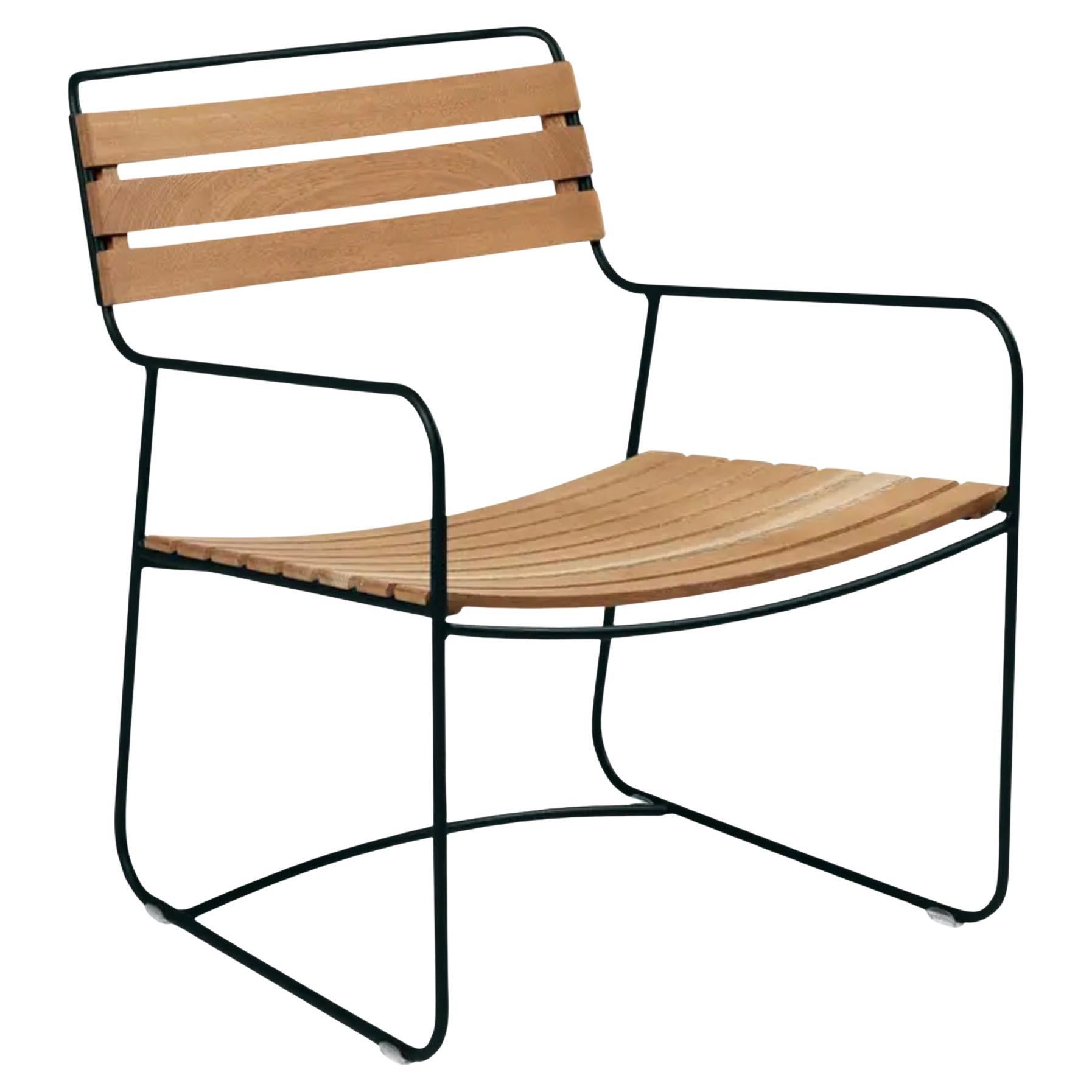 Fermob – SURPRISING Teak Low Armchair - Liquorice