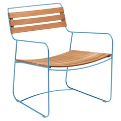 Fermob – SURPRISING Teak Low Armchair - Maya Blue